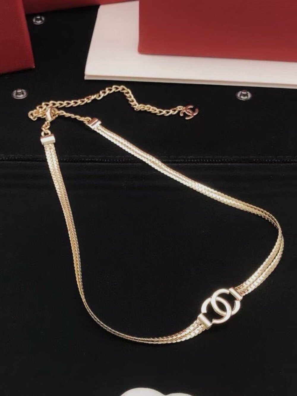 Chanel Double C Multi-Layer Snake Bone Necklace - Gold Luxury Small-Scale Design